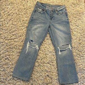 American Eagle Outfitters Women's Ripped Blue Jeans